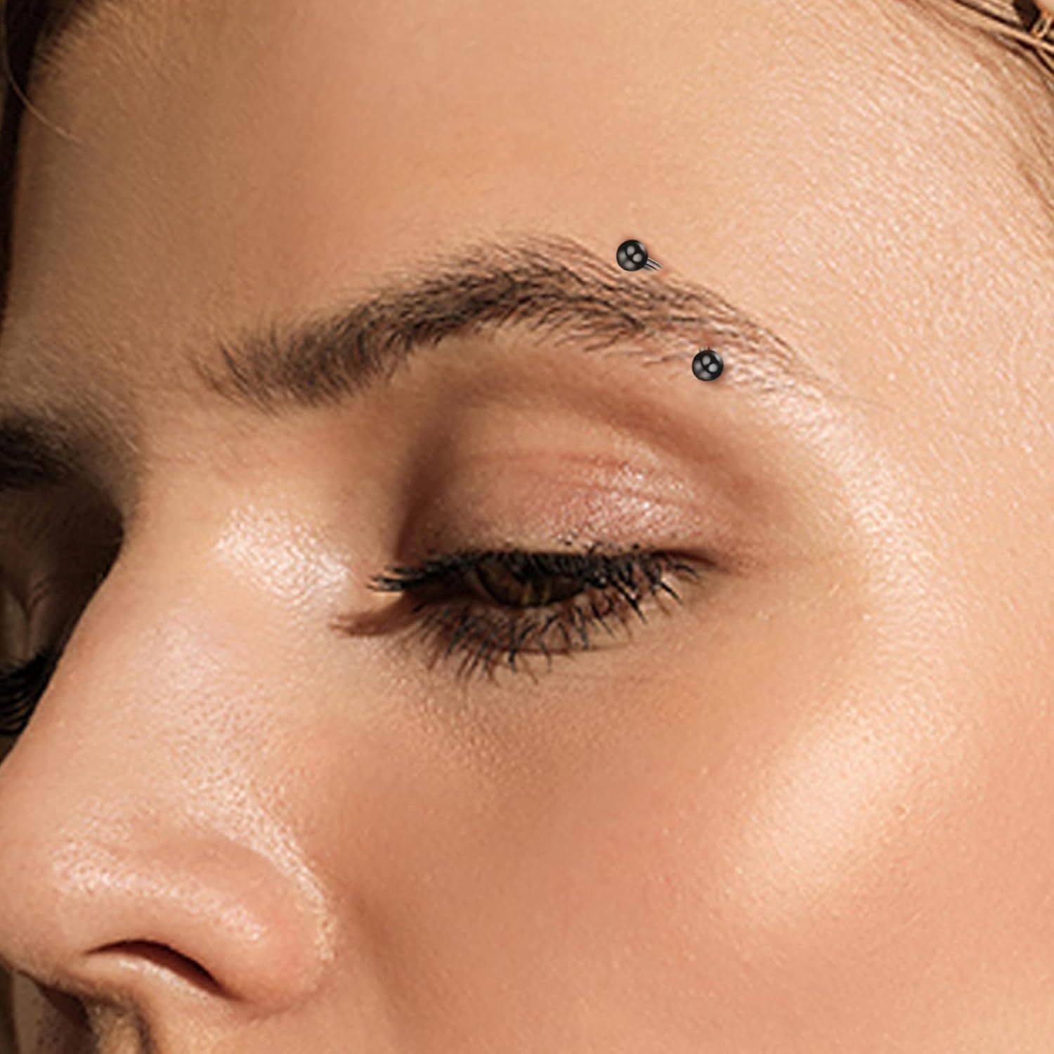 12Pcs 16G Hypoallergenic Stainless Steel Curved Barbell Eyebrow Rings For Women Men Rook Daith Cartilage Earrings Labret Lip Monroe Rings CZ Petite Belly Button Ring 8mm - Image 4