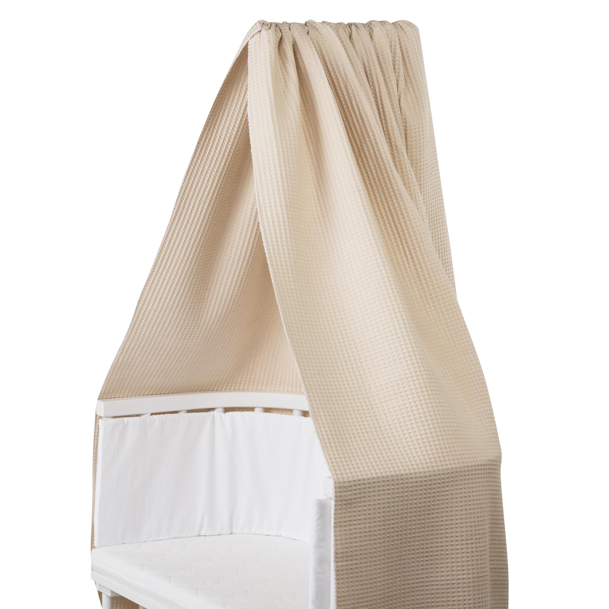 babybay Ciel de lit gaufré pour Support Mobile, Compatible avec Tous Les modèles jusqu'à 96 cm de Longueur, Sable