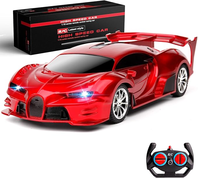 Get Your Hands on the 'Anime GTA' Beta 6 Remote Control Car Rechargeable High Speed 1/18 RC Cars Toys for Boys Girls Vehicle Racing Hobby with Headlight Christmas Birthday Gifts for Kids (Red)