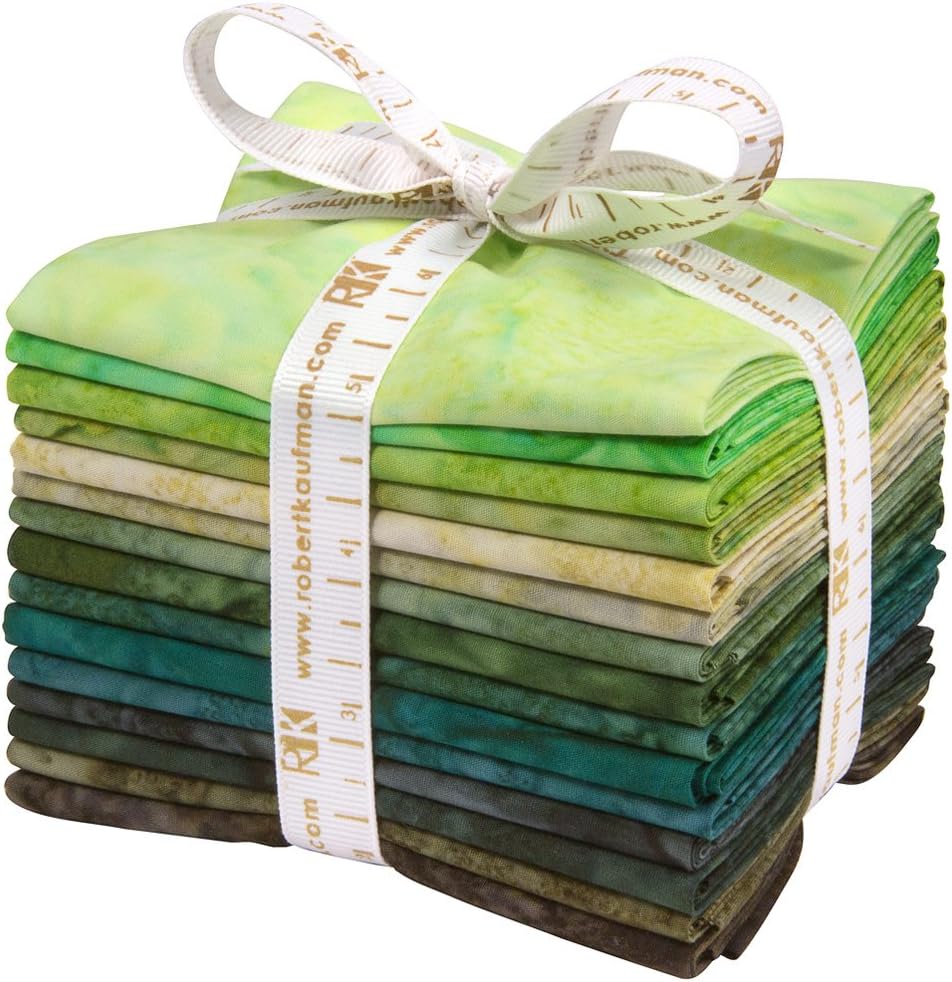 Lunn Studios Artisan Batiks Prisma Dyes Rainforest 15 Fat Quarters Robert Kaufman Fabrics FQ-832-15