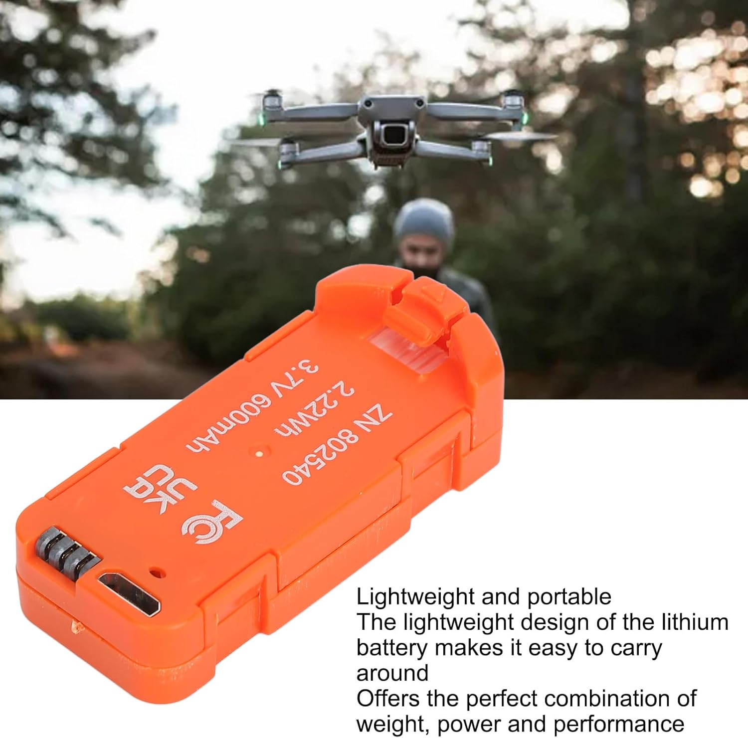 SUNGOOYUE 600mAh Lightweight Lithium Battery for LSRC XD1 Drone RC UAV with Charging, Long Battery Life