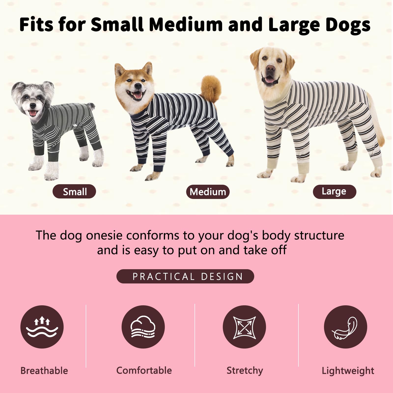 DoggieKit Dog Surgical Recovery Suit for Dogs After Surgery Dog Recovery Shirt, Pet Anti-licking Surgery Suits - Image 4