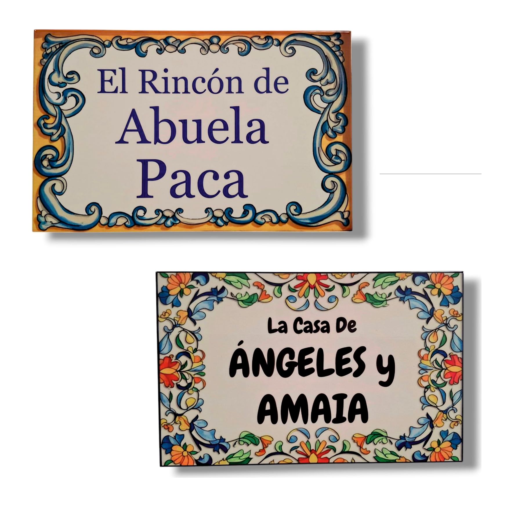 Azulejo Personalizado de Ceramica. 20x30cm. Acabado blanco brillo,casa, exterior. Regalo Original. Placa Personalizada Decorativa para casa, Oficina, Negocios. Cartel personalizado