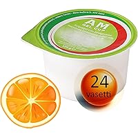 AM Gel Cup Acquagel Arancia con edulcorante - Acqua Gelificata pronta all'uso 24 vasetti da 125g