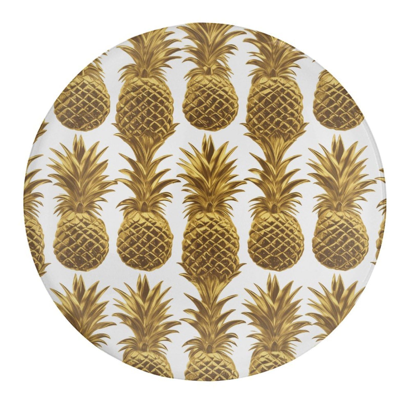 Fekiloot Style-27 Gold Pineapple Background Refrigerator Magnet Fridge Magnet4 Pcs