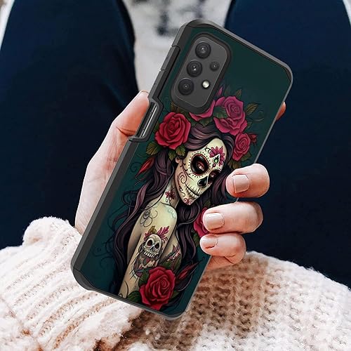 Miniatura 4 de ZXHSBROK Funda para teléfono Galaxy A23 5G, resistente 2 en 1 de doble capa híbrida de policarbonato duro y silicona suave a prueba de golpes, funda