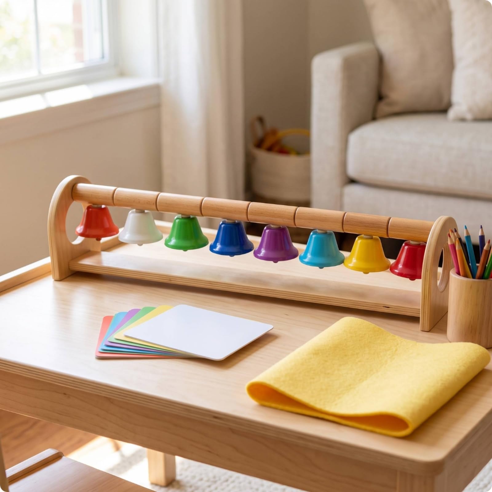 Kinder Musikinstrument Xylophon Glockenspiel Klangspielzeug Holzspielzeug Lernspielzeug mit Holzstab Und Metallklangplatten für Vorschule Kindergarten Zuhause