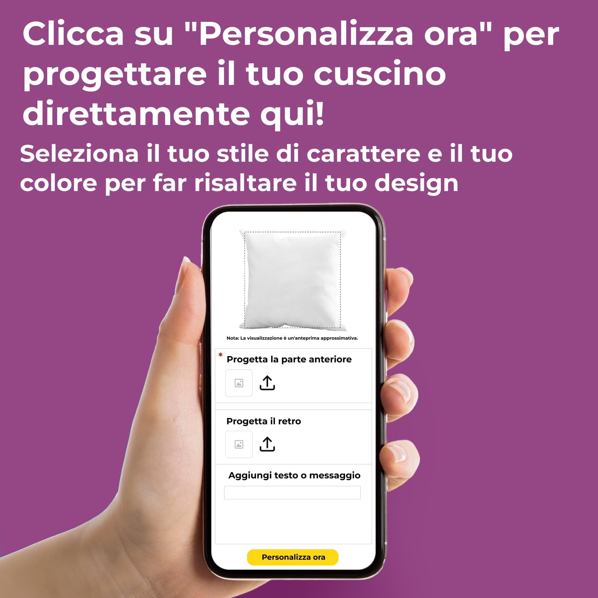 Cuscino Fotografico Personalizzato con Stampa Fronte-Retro, Foto o Testo, 45,7 × 45,7 cm, Morbido Cuscino Decorativo per la Casa, Regalo per Compleanni e Anniversari, Ideale per Amici e Familiari
