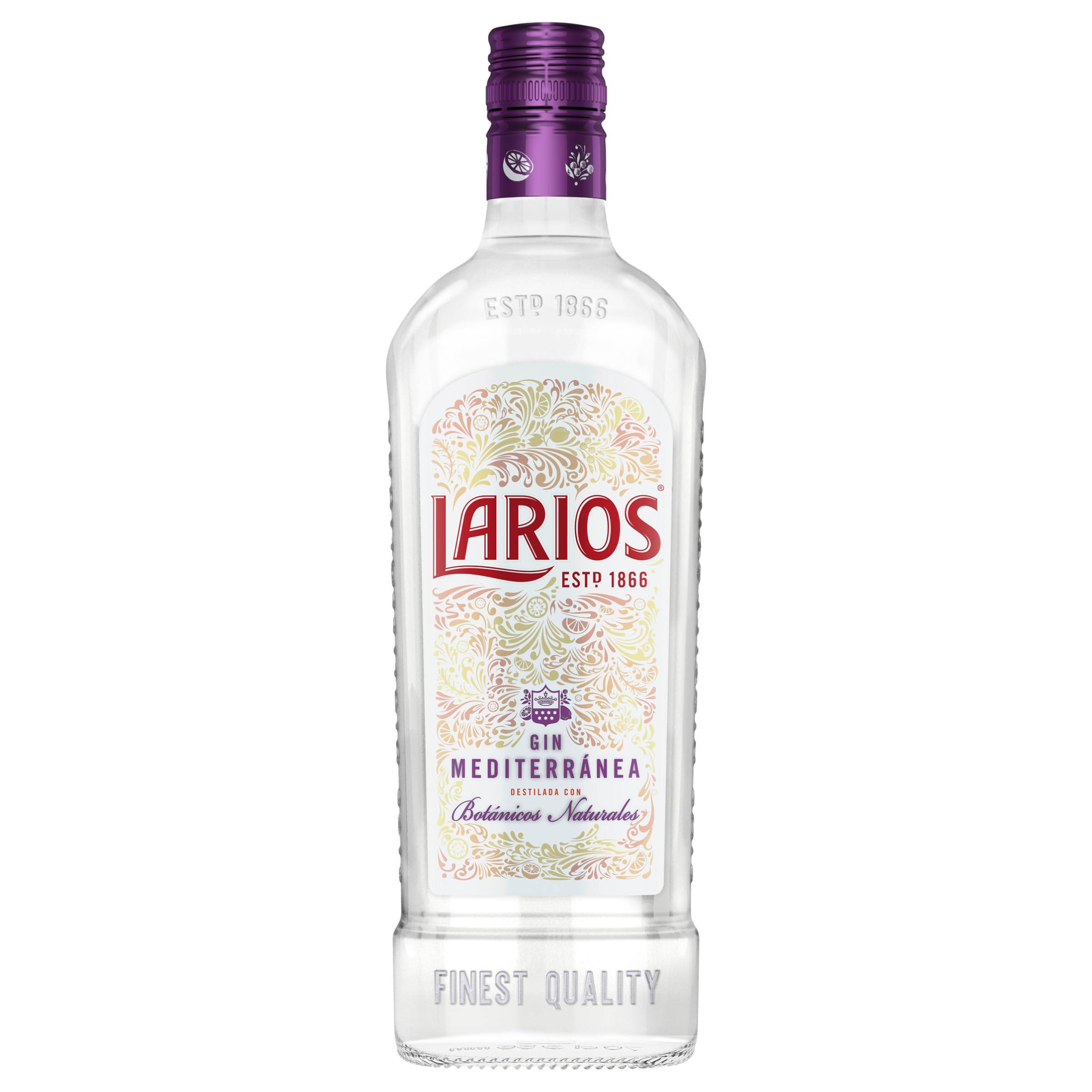 Larios Gin Mediterránea | mit Wacholderbeeren und Zitrusfrüchte | perfekt für Longdrinks und Cocktails | 37.5 % vol | 1000 ml