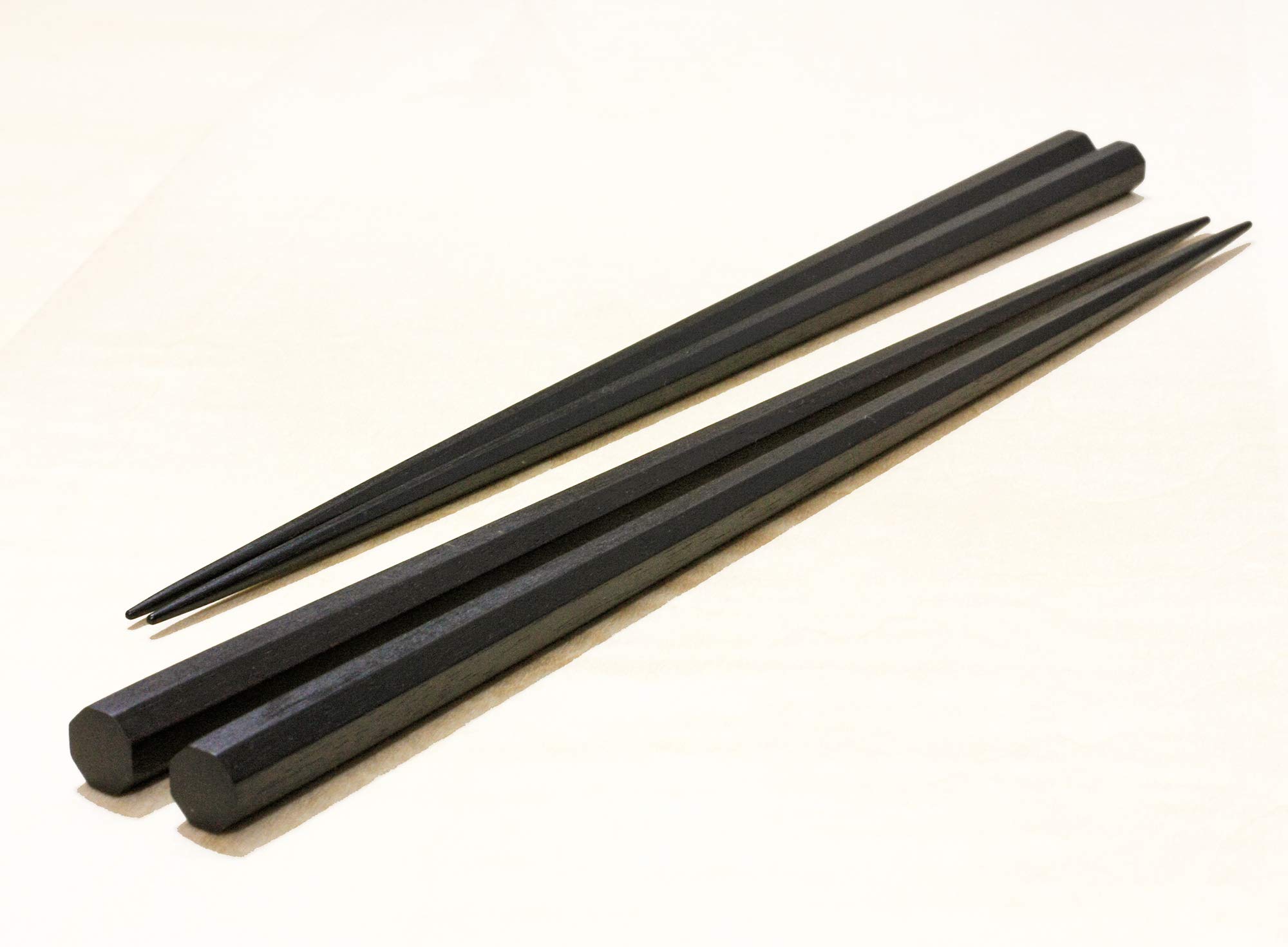 Amazon | 大黒屋江戸木箸 縞黒檀八角削り (標準サイズ) ◇1膳 大
