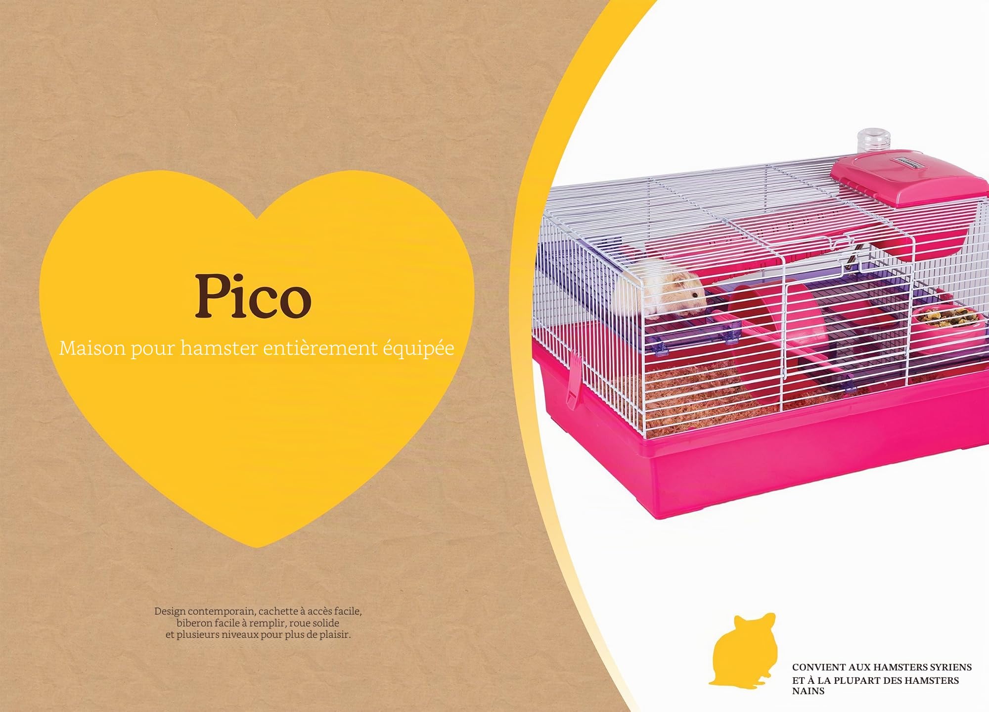 Rosewood Options Cage pour Hamster Home Pico Rose