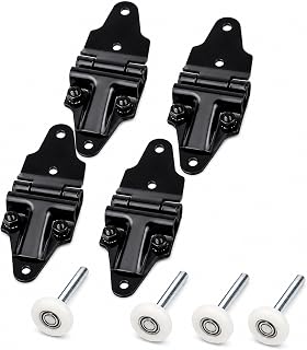 Roll Up Door End Hinge with Nylon Roller (2.00") for Cargo Trailer Truck Replacement TG-1209 TG-3228 Trailer Door Hinge Roller– 4 Set
