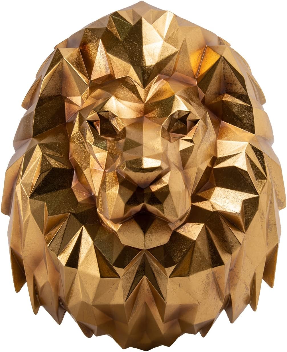 Guichifun Gold Lion Head Wall Hanging 14.3 IN Resin Lion