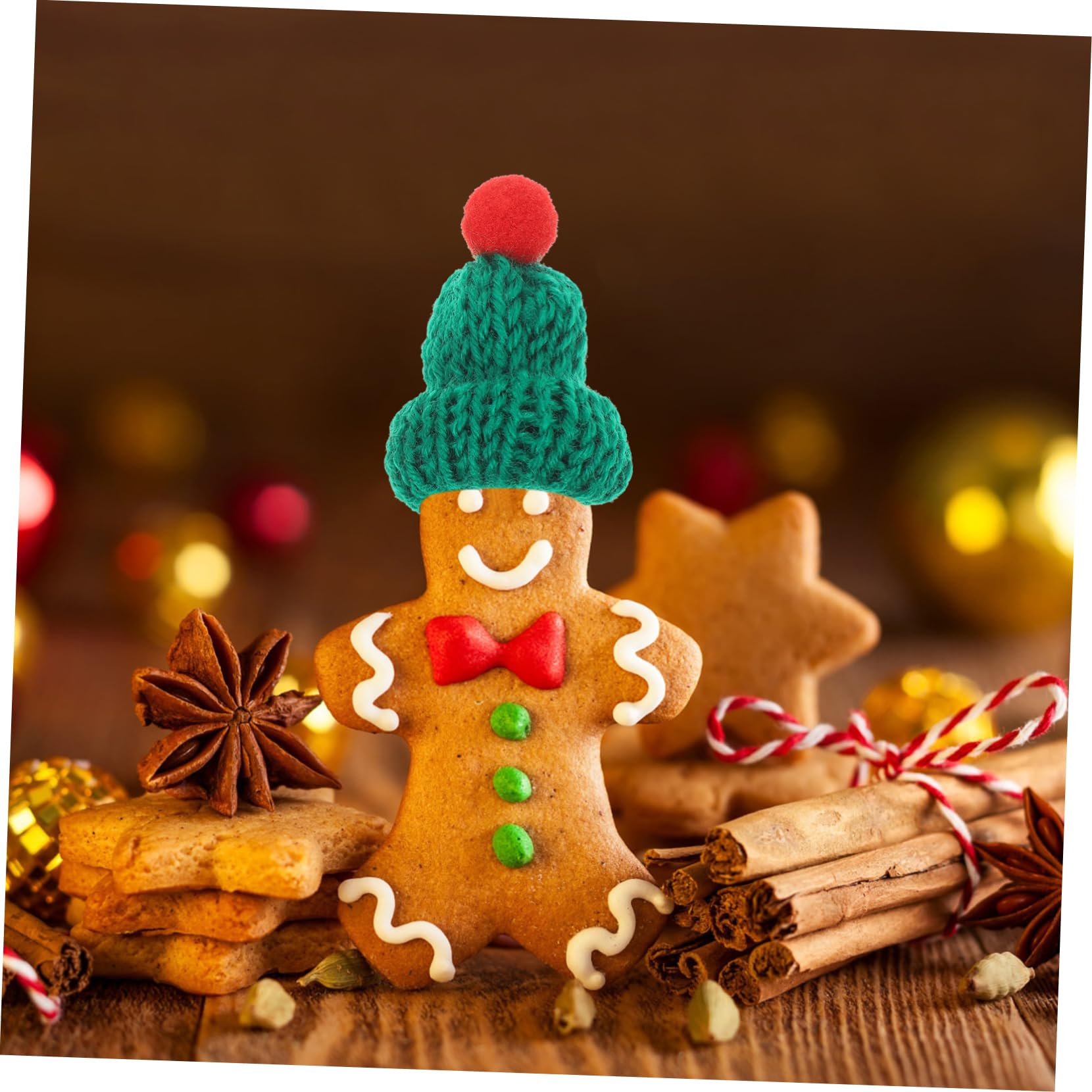 UPKOCH 20piezas Mini Gorro de Papá Noel Navideño Gorro de Punto Miniatura Accesorios para Manualidades Decoración de Botellas de Vino para Regalos de Agradecimiento de Shower