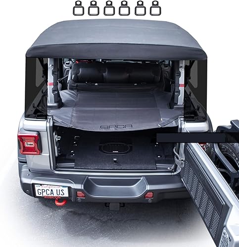 GPCA - Cubierta de carga, cubierta de maletero fácil de instalar, accesorios resistentes para Wrangler JL, accesorios patentados para camiones y