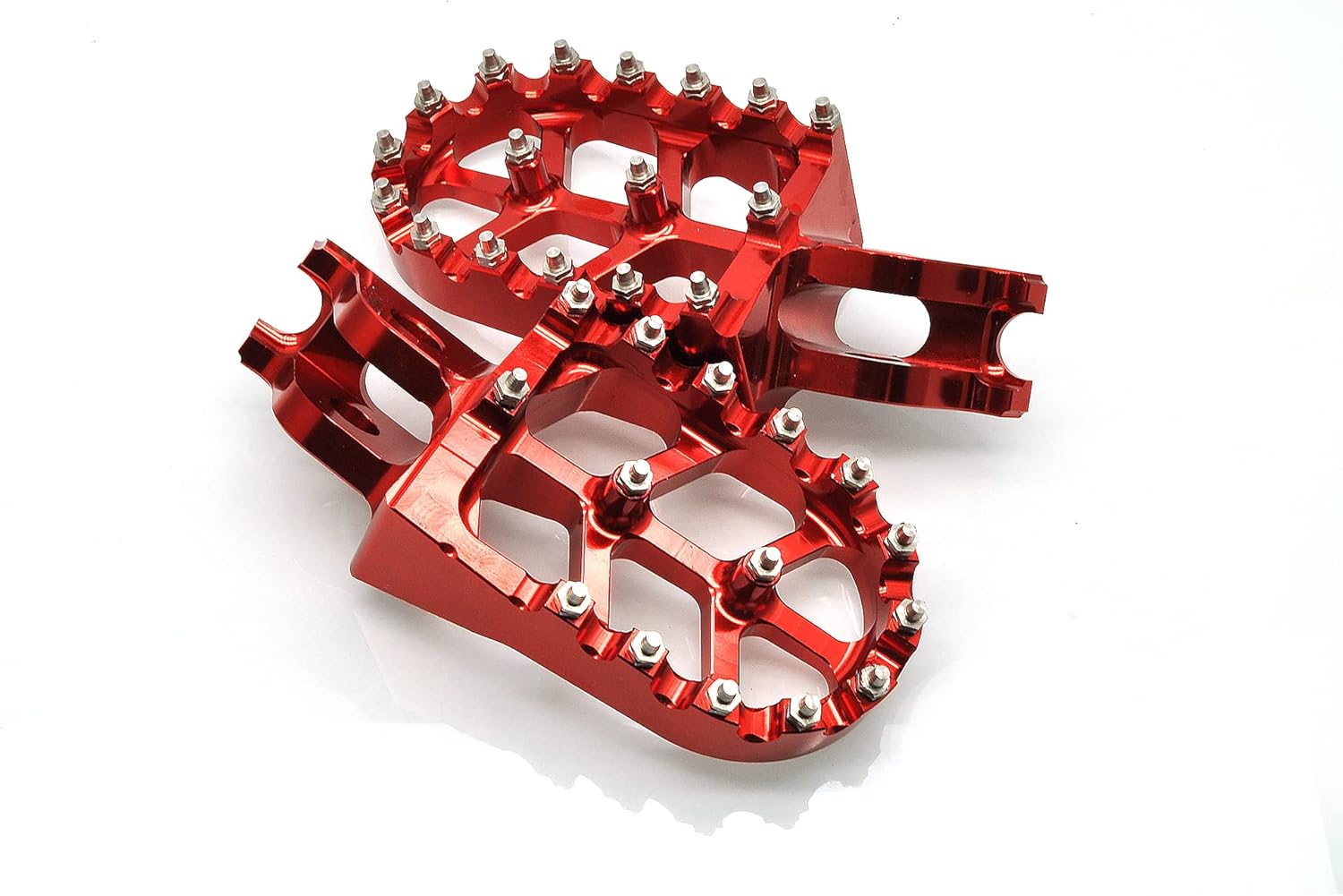 MZS Dirt Bike Foot Pegs + Dirt Bike Clutch Brake Levers Pivot Compatible with CRF250R CRF450R CRF450RX