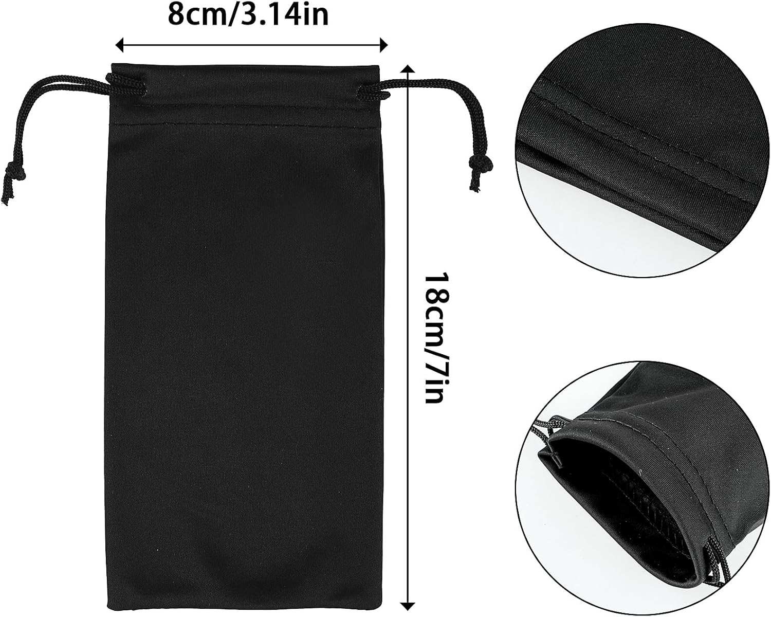 Tucnoeu 4Pcs Glasses Pouch Microfiber Soft Sunglasses Pouch Eyeglass Pouch With Drawstring Assorted Colors for Men & Women