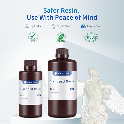 Vista 50 de ANYCUBIC - Resina para impresión 3D de gran compatibilidad para todas las impresoras LCD y DLP, antiamarilleo y de gran transparencia, resistente