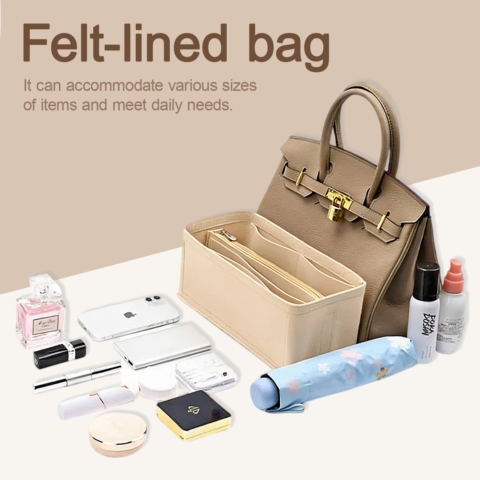 cccmalie オーガナイザー　バーキン25対応 Amazon.co.jp: Lckaey 財布オーガナイザー エルメス バーキンバッグ用