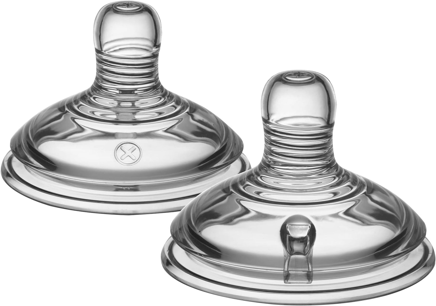 Tommee Tippee Natural Start Baby Bottle Teats, Vari Flow, 0+ Months, Breast-Like for a Natural Latch, Anti-colic Valve, Soft Silicone, Pack of 2