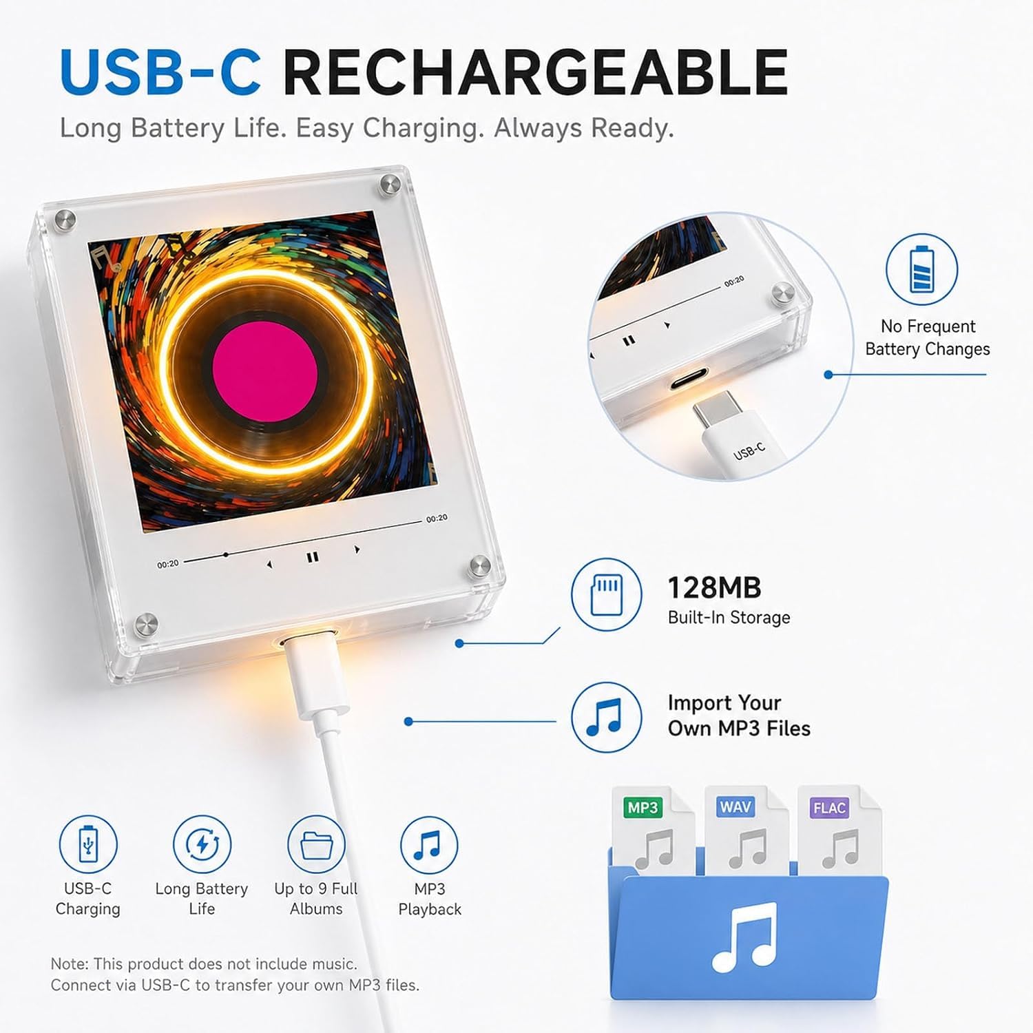 Magnetyczny odtwarzacz muzyczny na lodówkę, 9 szt., retro magnesy na lodówkę, 128 mb, NFC, programowalny magnes odtwarzacz muzyczny ze światłem LED, prezenty dźwiękowe do domu, biura, rocznicowy model