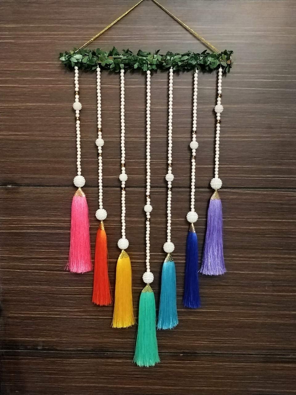 SJRIโข Wall Hanging Tassel Decor Rainbow |Macrame|Tapestry| Diwali Decoration | House Warming | Door