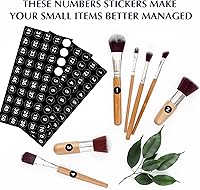 Vista 5 de 50 Sheets 1 to 50 Number Stickers Consecutive Black Vinyl Number Labels 0.4 Inch Self Adhesive Decal for Inventory, Storage, Boxes, Classification