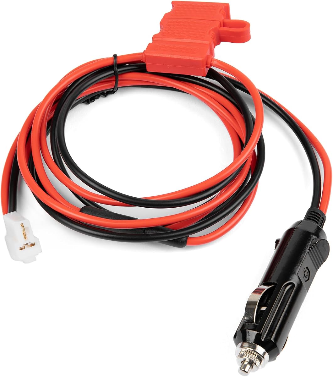 Fumei 12V DC Power Cord Cable with Cigarette Lighter Plug and T Shape Connector for Kenwood Yaesu Icom Mobile Radios