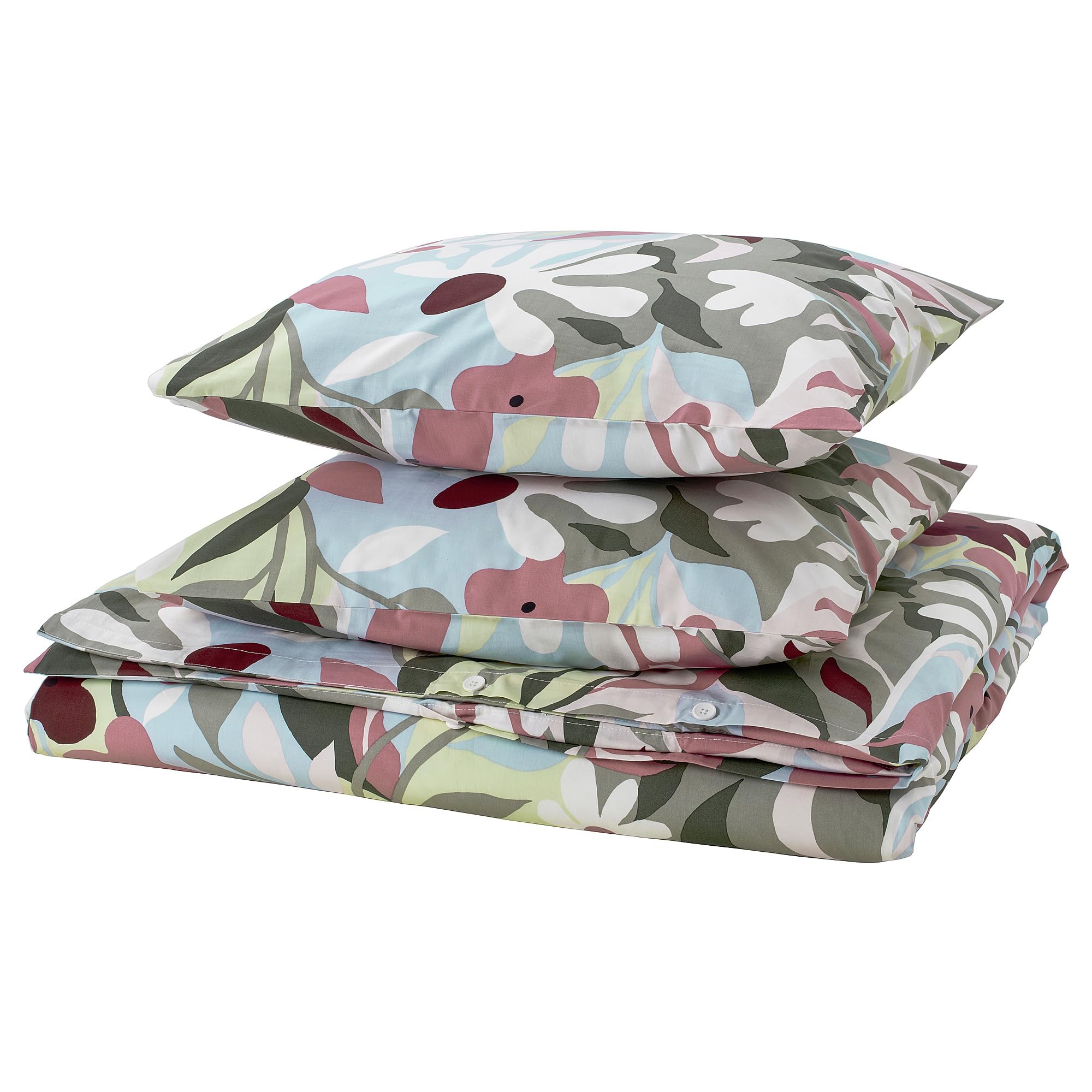 Housse de couette KORSKOVALL motif floral multicolore grand confort