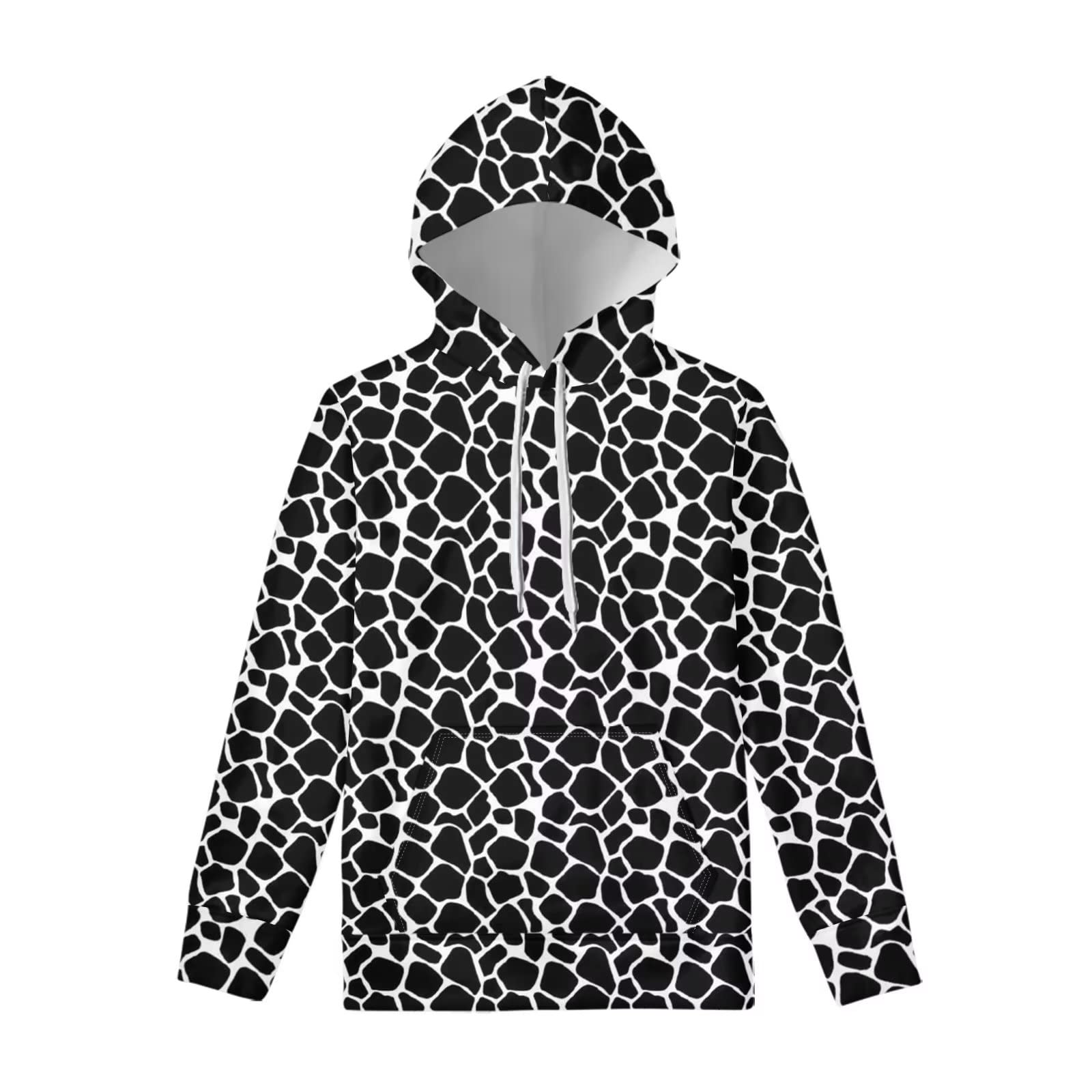 Sweat à capuche décontracté d'hiver manches longues coton épais taille L - 2
