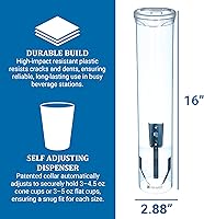 Vista 5 de San Jamar Small Pull-Type Cup Dispenser Fits 3-4.5 Oz Cone Cups, 3-5 Oz Flat Cups with Flip Caps for Restaurants, Dining Halls, and Fast Food