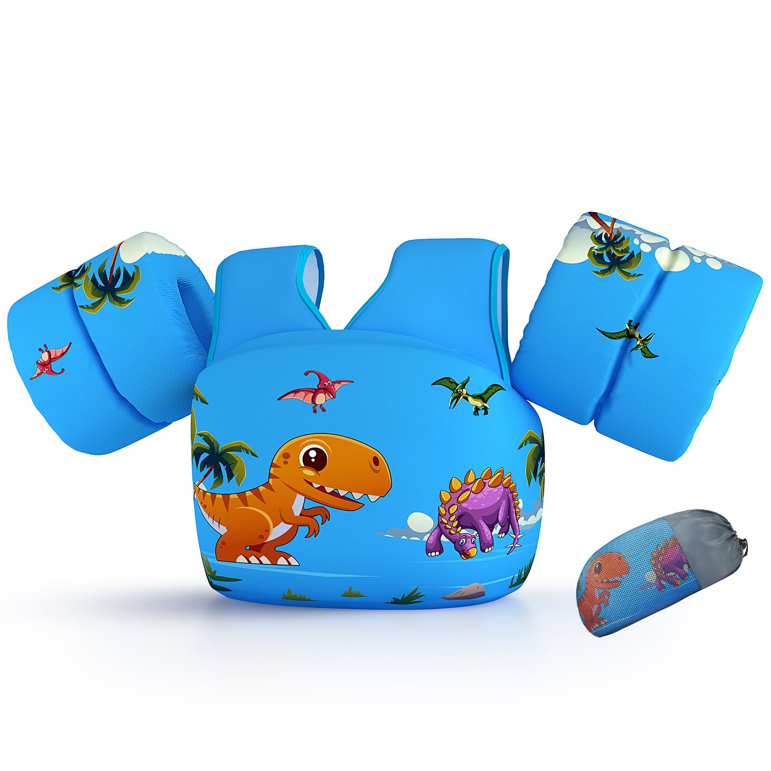 REALIKE Kids Swim Vest for Toddler Floaties Swimming Aids with Shoulder Harness Arm Wings for Children/Infant/Baby,Sea Beach/Pool/Lake, Suitable for
