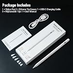 Stylus Pen Compatible avec iPad (les modèles 2018-2026), USB-C Crayon de charge rapide, sensibilité au Tilt parfait pour le pixel iPad 11/10/9/8/7/6/A16, iPad mini 7/6/5, iPad Air M3/2 11"/13"/5/4/3