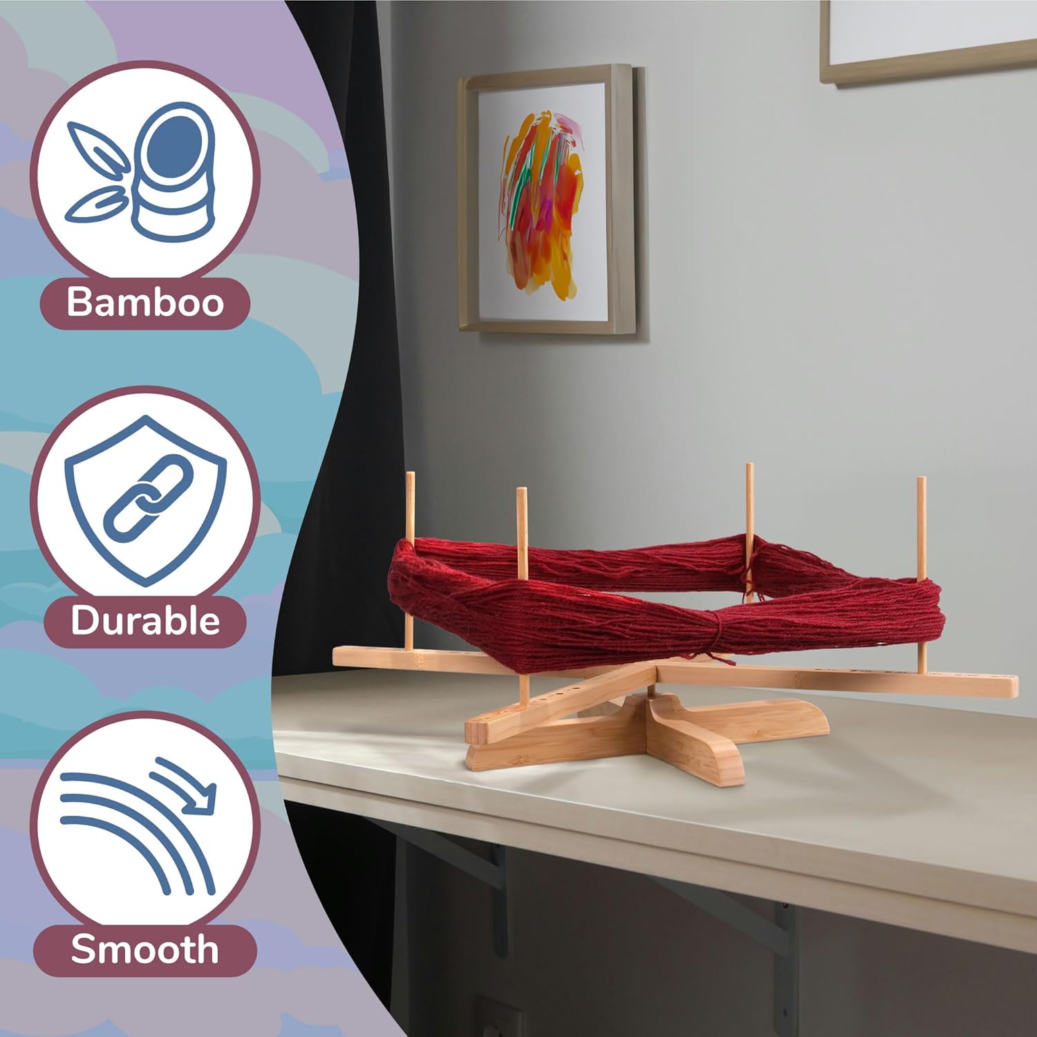 JubileeYarn Amish Style Bamboo Yarn Winder Swift - 2 Swifts