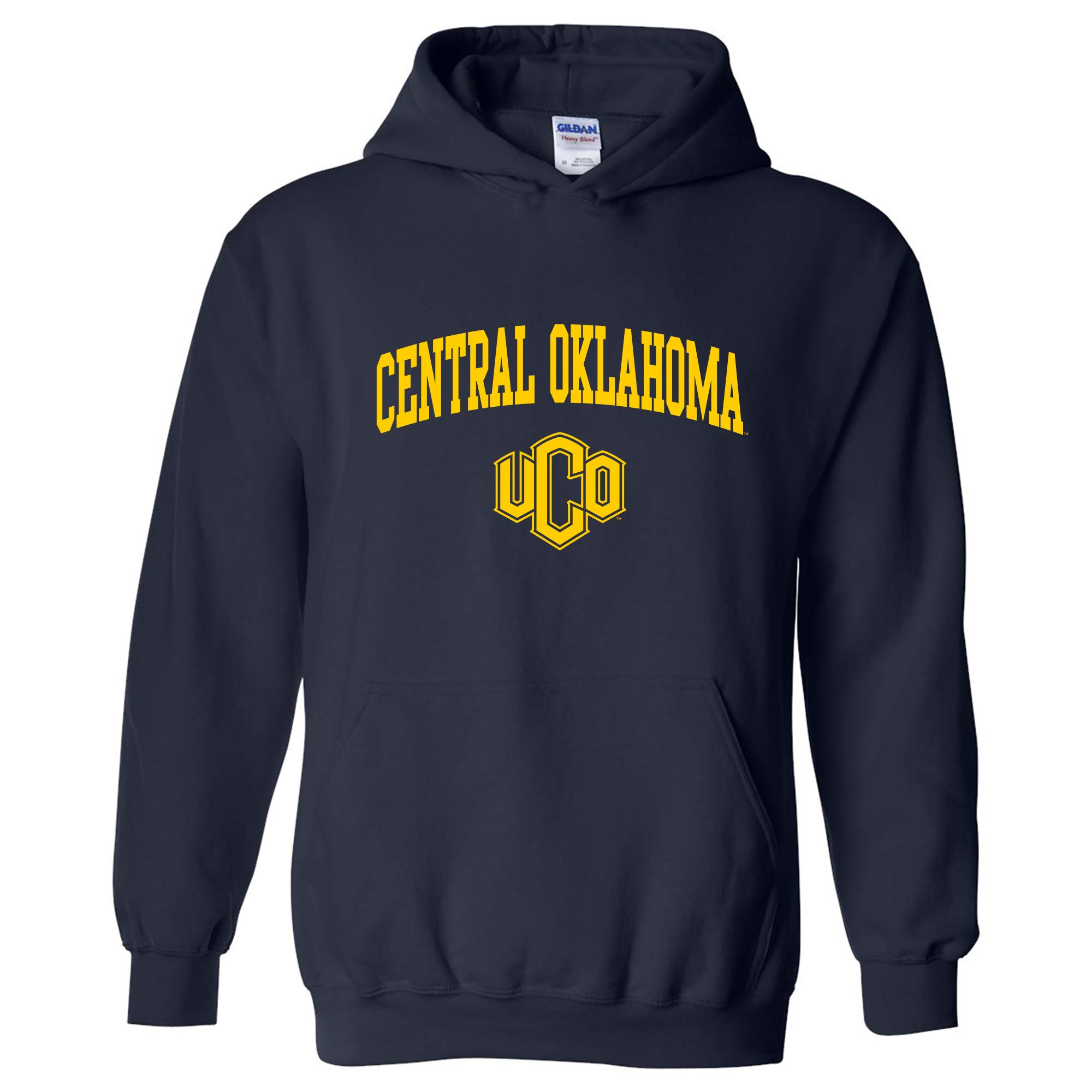 UGP Campus Apparel NCAA Officially licensed College - University Team Color Arch Logo Hoodie, Central Oklahoma Bronchos Navy, S โ image 1