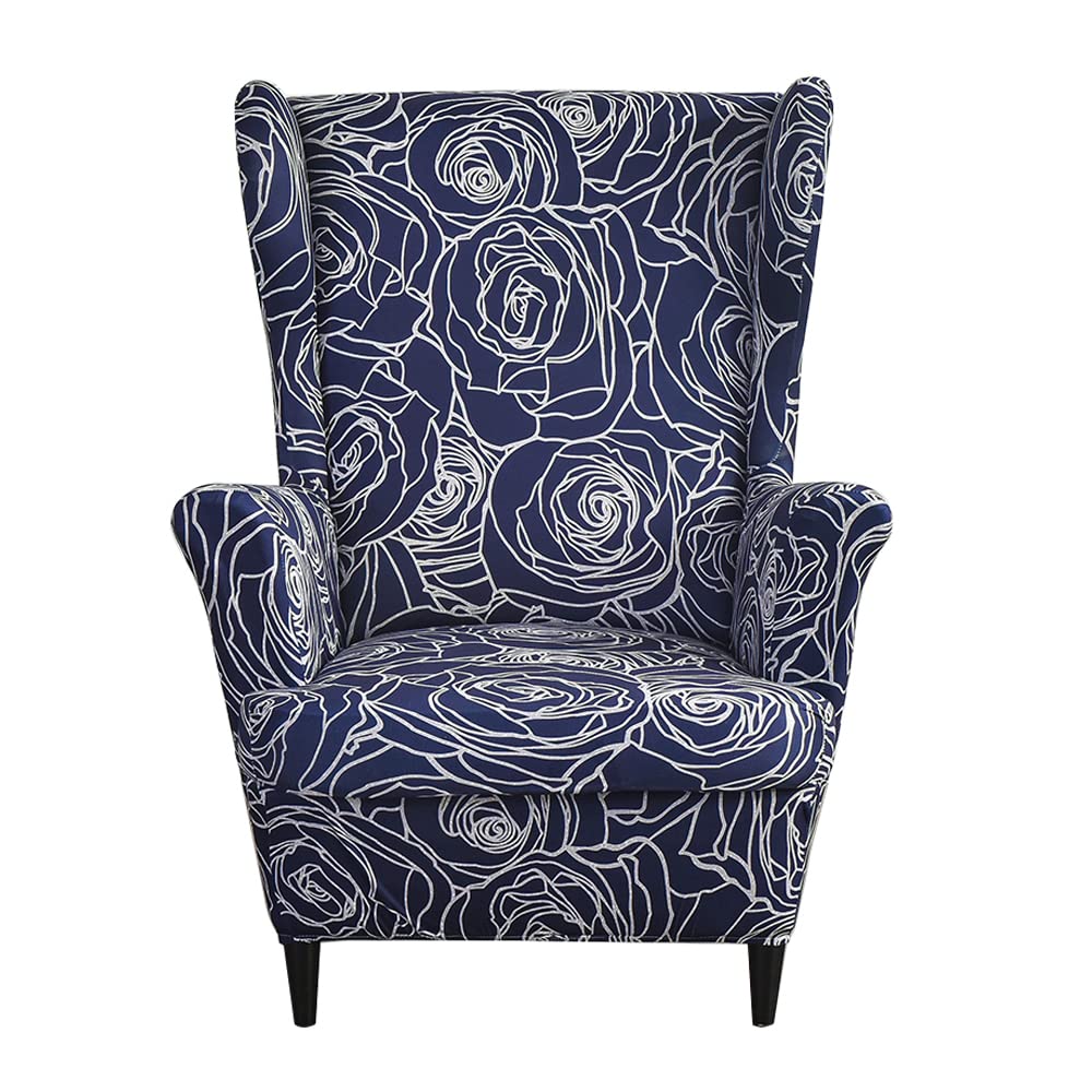 Meigeh Convention Wingback Chair Slipcovers Armchair Covers Printed Wingback Armchair Cover Wingback Chair Slipcovers For Living Room