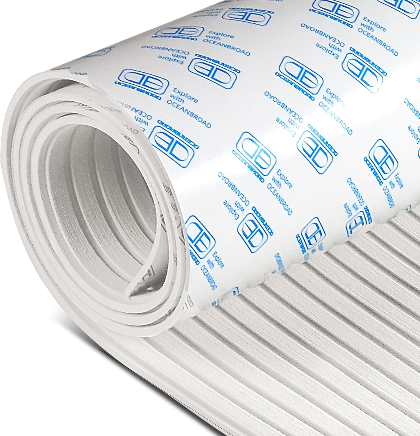 OCEANBROAD Camouflage Boat Flooring 96''x16''/23.5''/38''/47'' Strip Cut Grooves Self-Adhesive EVA Foam Sheet Non-Slip Traction Pad for Boats Decking Surfboard SUP Paddleboard Kayak