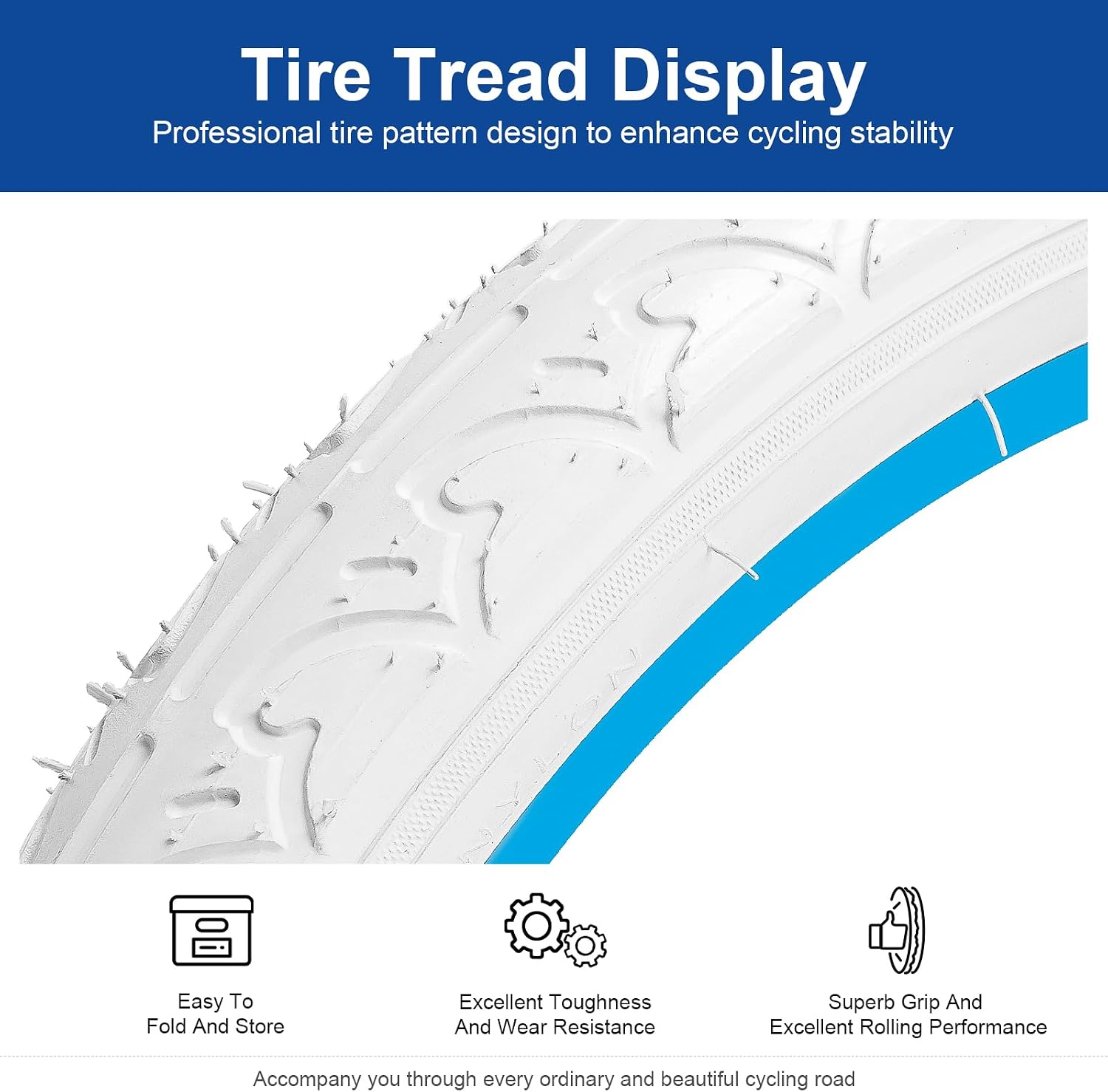 1-PC 12 1/2x2 1/4 (62-203) Front Tire and 2-PCS 16"x1.75" (47-305) Rear Tires(1+2) – Suitable as Stroller Tires for Single and Double Strollers, and for 3-Wheeler Gear Jogging Stroller Models