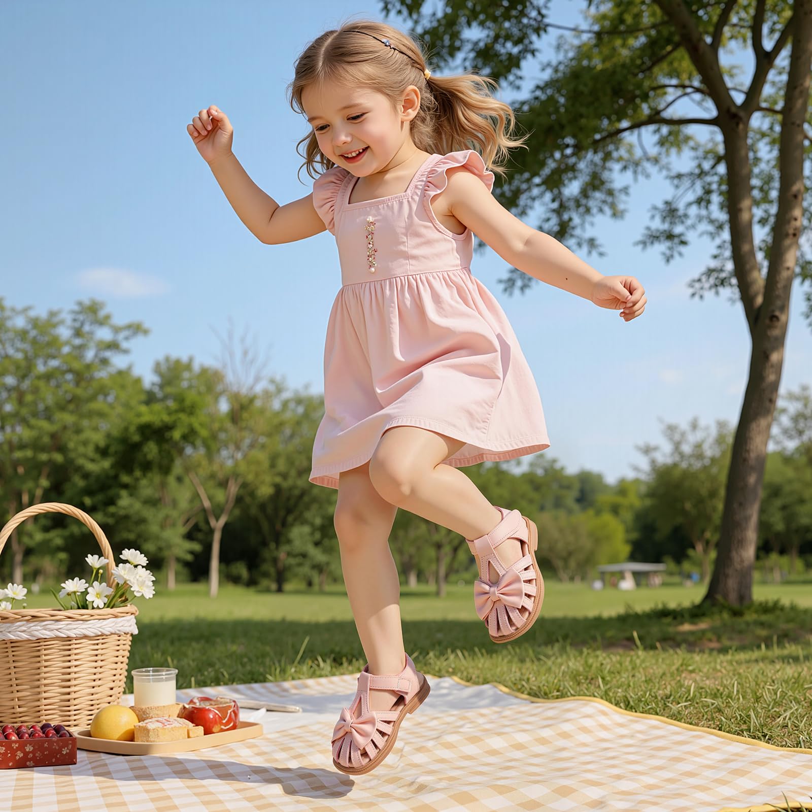 Élégant Sandales Fille Enfant été Chaussures de Robe