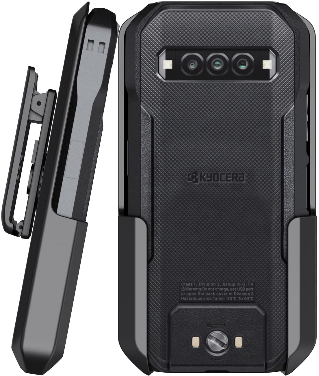 Nakedcellphone Anchor Lock Edition Compatible with Kyocera DuraForce Pro 3,  [Rotating/Ratchet] Belt Clip Phone Holster Hip Holder Case [with Secure