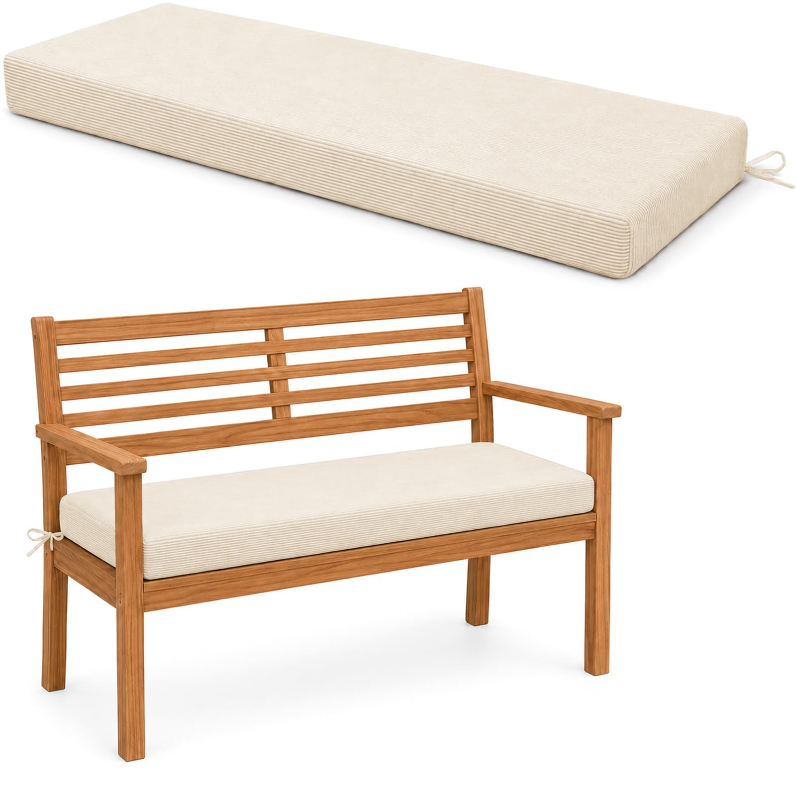 Corduroy Bench Cushion – 2/3/4 seater Garden Bench Cushion Indoor/Outdoor