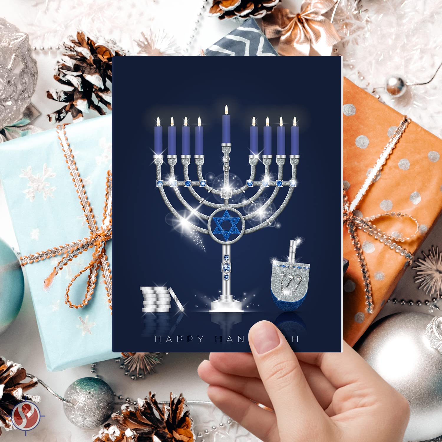 36 Pcs Hanukkah Greeting Cards With Envelopes Religious Holiday Boxed