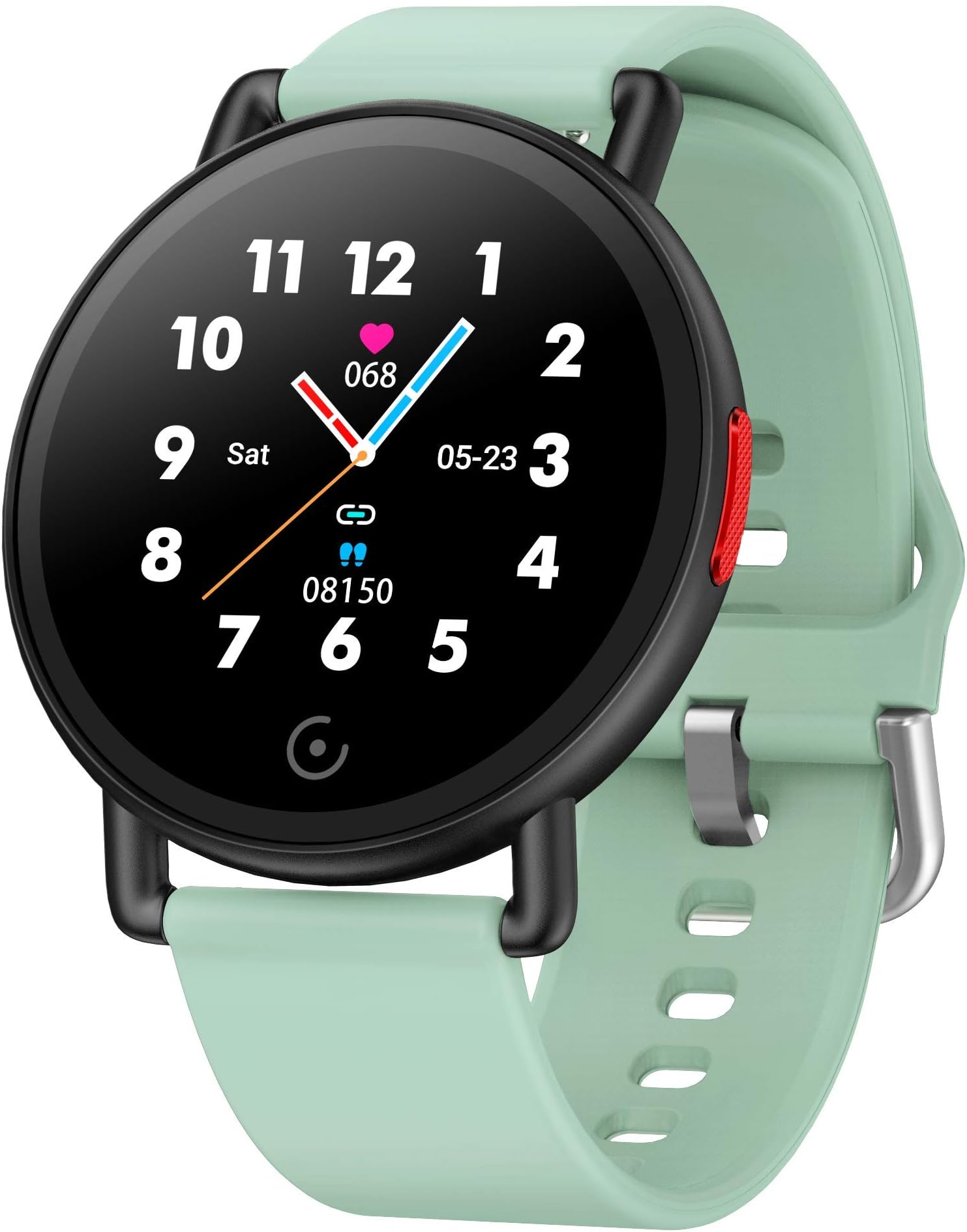 ZiCOWAY Smart Watch, Fitness Tracker with Heart Rate Monitor, Activity Tracker with 1.3" Touch Screen, IP68 Waterproof Pedometer Smartwatch with Sleep Monitor, Step Counter for Women Men Kids (Green)