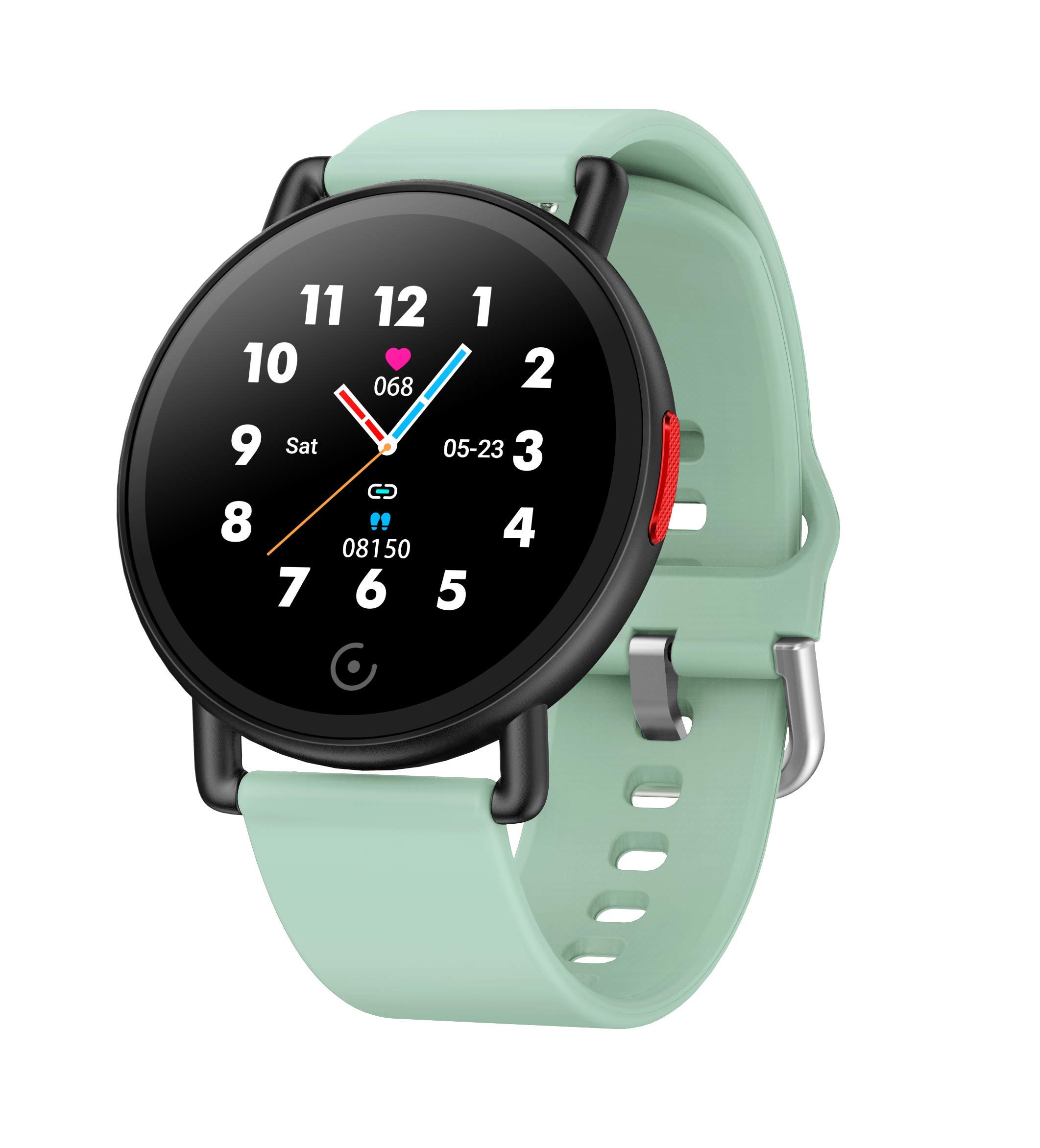 ZiCOWAY Smart Watch, Fitness Tracker with Heart Rate Monitor, Activity Tracker with 1.3" Touch Screen, IP68 Waterproof Pedometer Smartwatch with Sleep Monitor, Step Counter for Women Men Kids (Green)