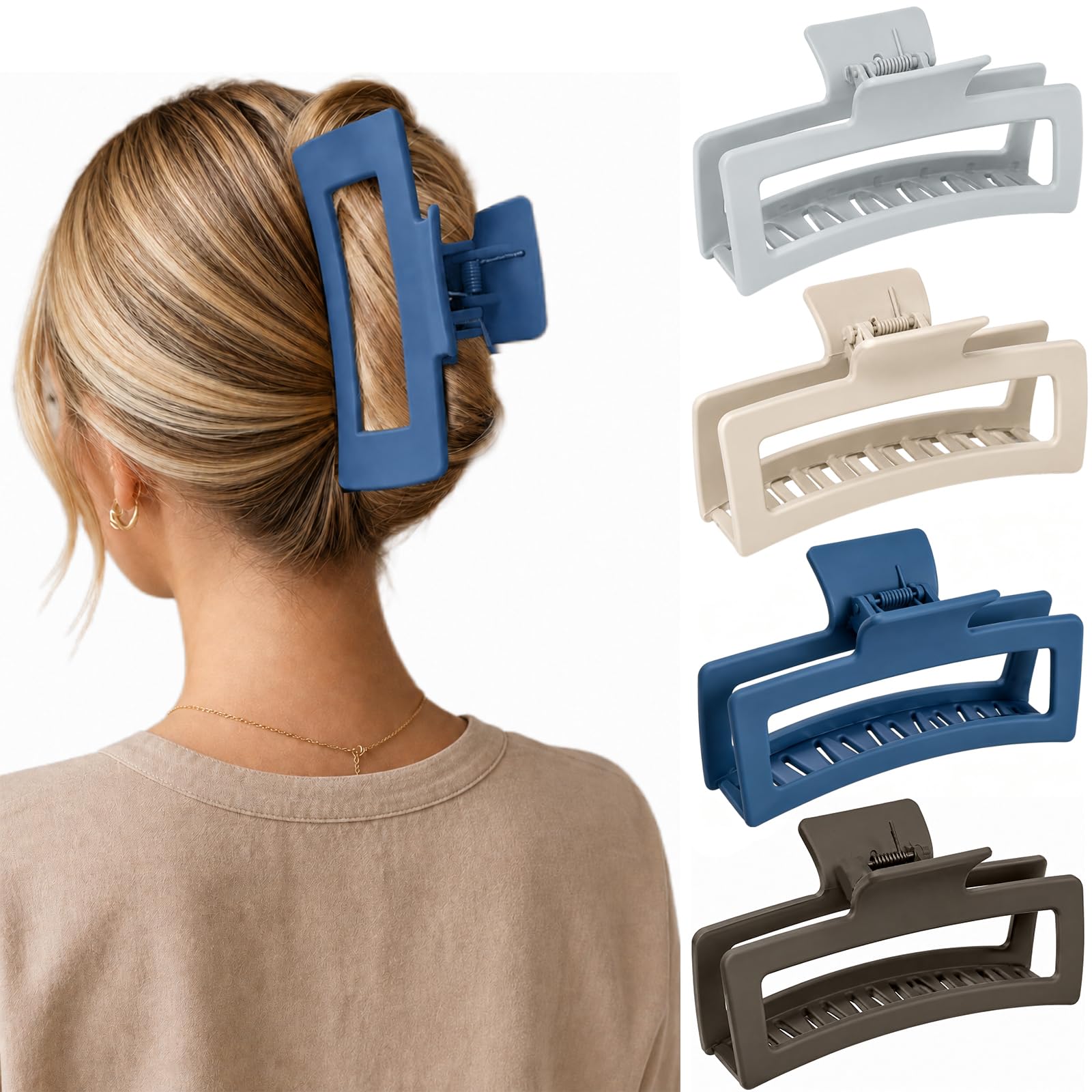 Jumbo Leopard Claw Clips - 4 Pack -12 Jumbo Leopard Claw Clips - 4 Pack -12