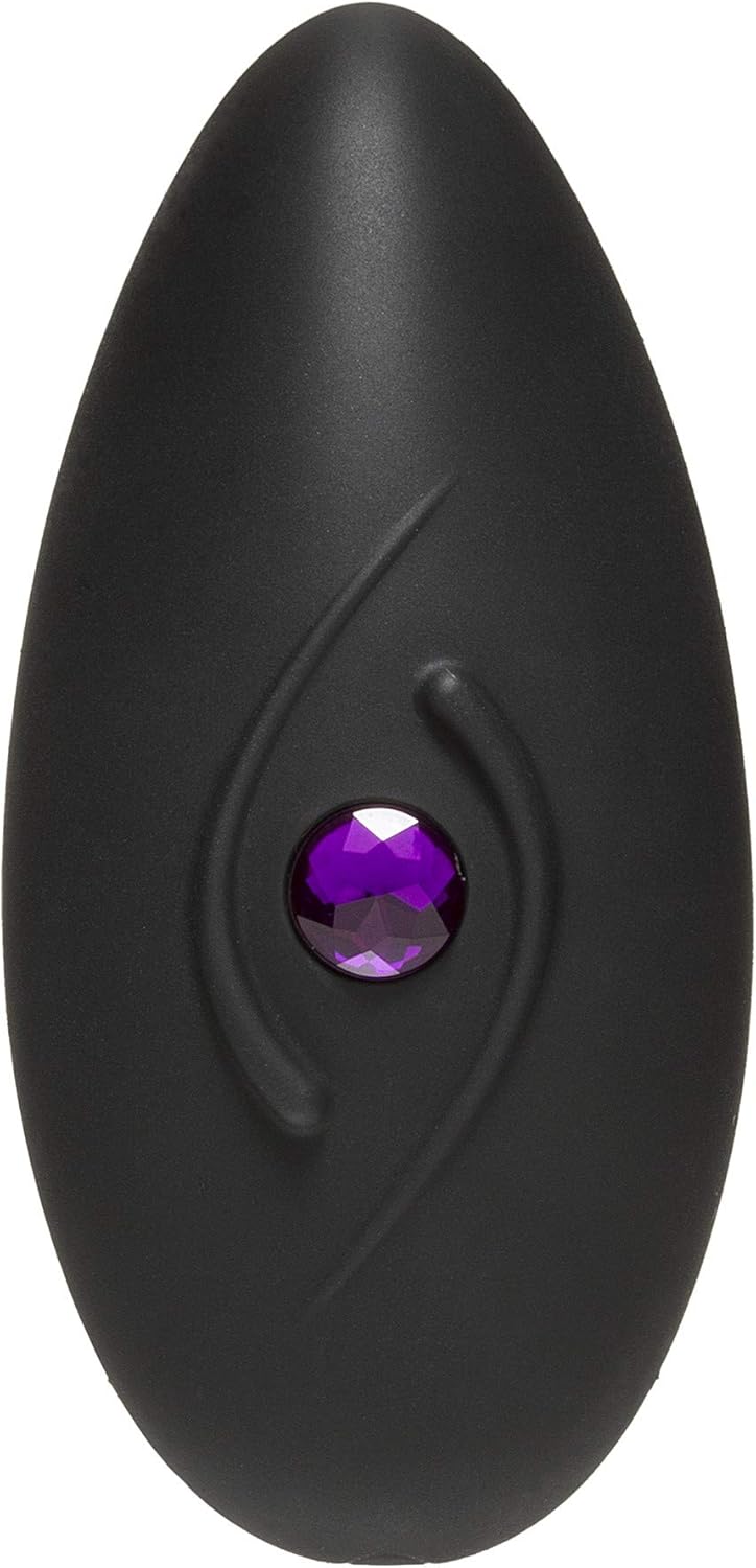 Doc Johnson Body Bling - Breathless - Jeweled 8 Function Rechargeable Mini-Vibrator in Soft and Flexible SecondSkyn Silicone - Panty Vibe - Bunny Ears, Silver