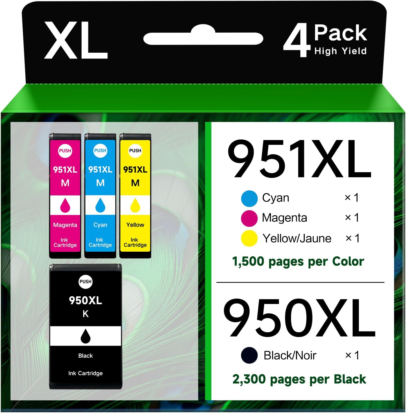 950XL 951XL Ink Cartridges High Yield for HP 950 951 XL Ink