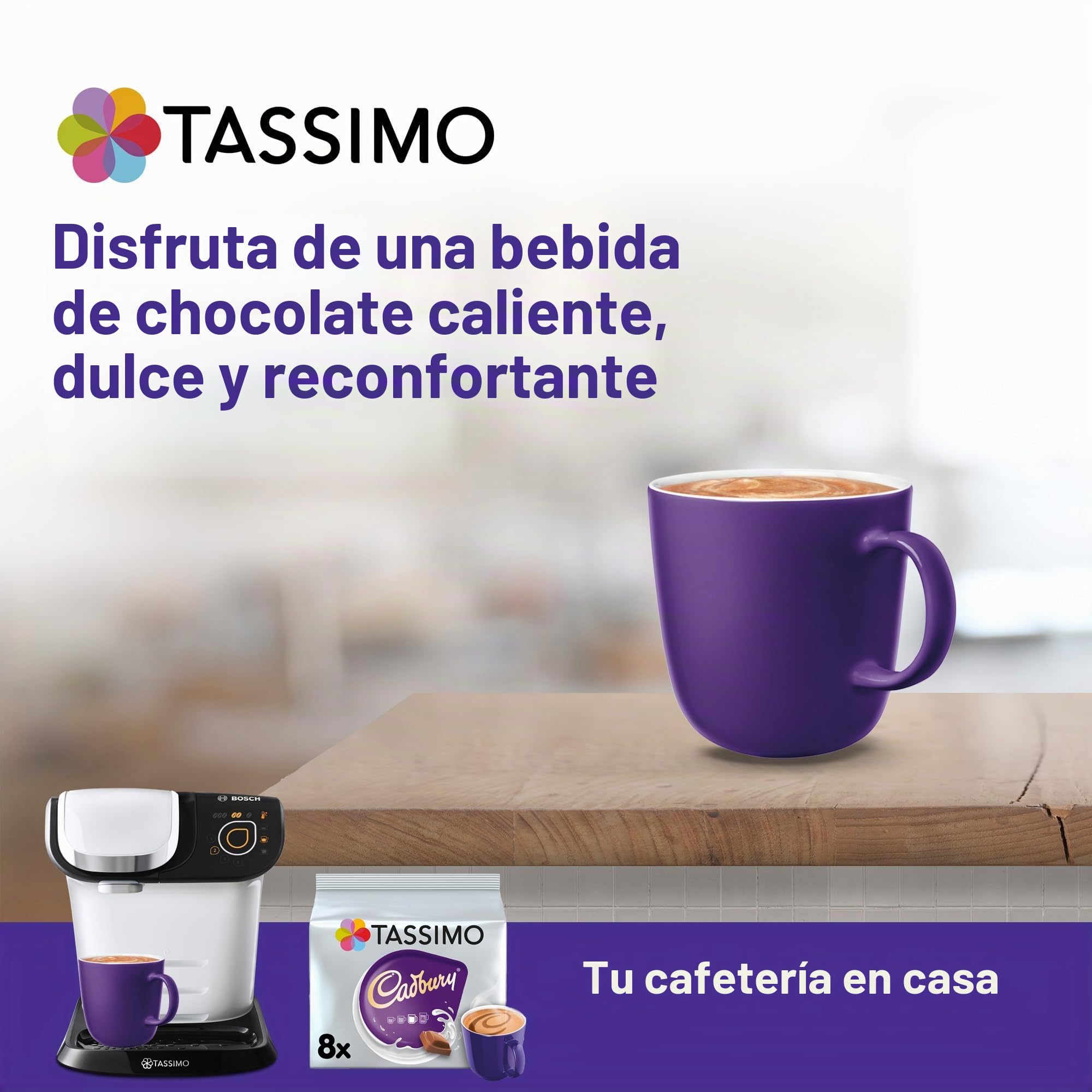Tassimo Cápsulas de chocolate caliente Cadbury (paquete de 5, 40 cápsulas de café en total)