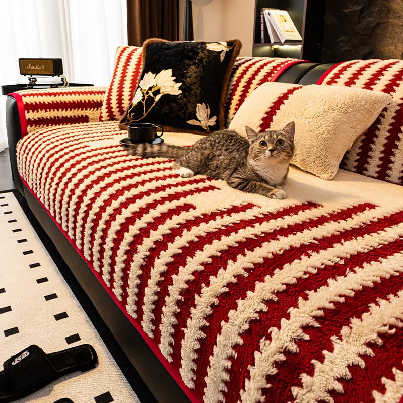 WYJHNLBEDC L Shape Sofa Cover, Plush Couch Protection for 3/2/1 Seater, Corner Sofa, Dog & Cat Scratch Protection