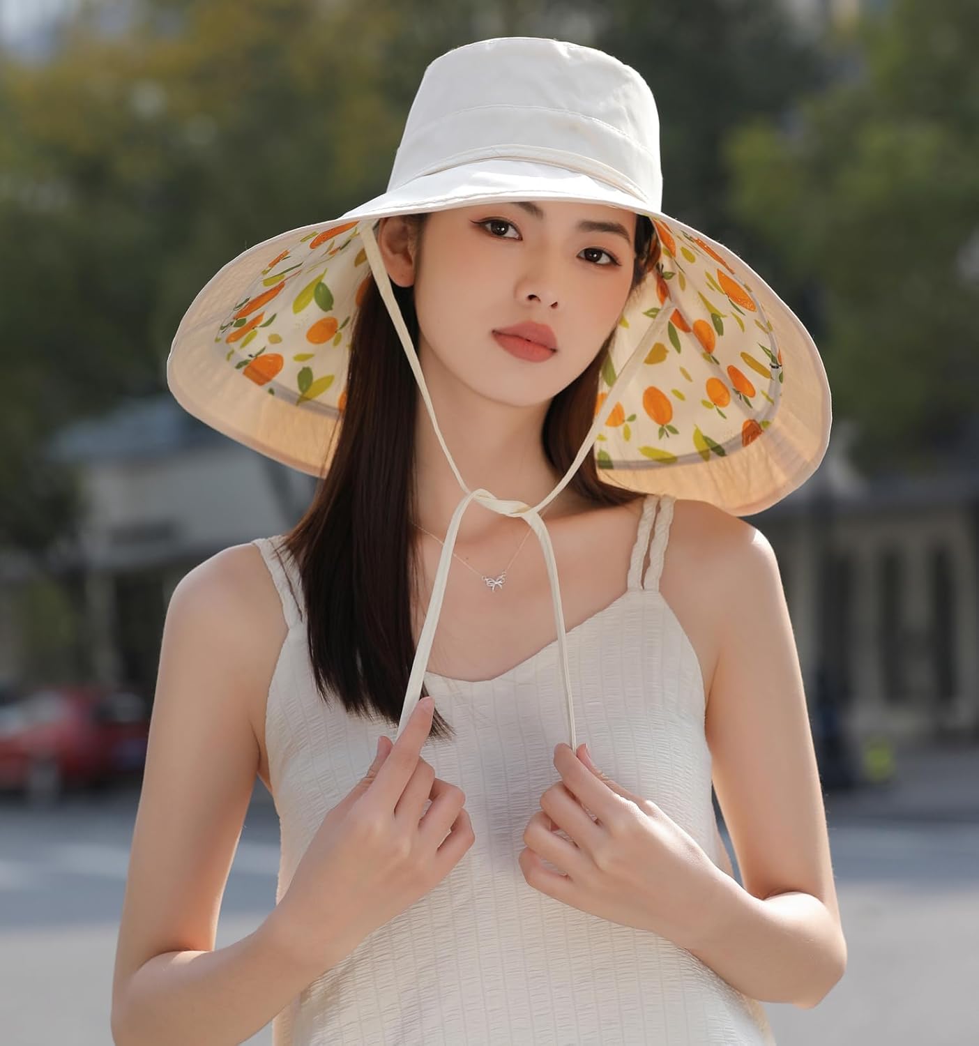 Wide Brim Women Sun Hat Summer Beach Bucket Fishing Hats Metal Wired Edge Packable UV Protection for Hiking Garden Travel - Image 6